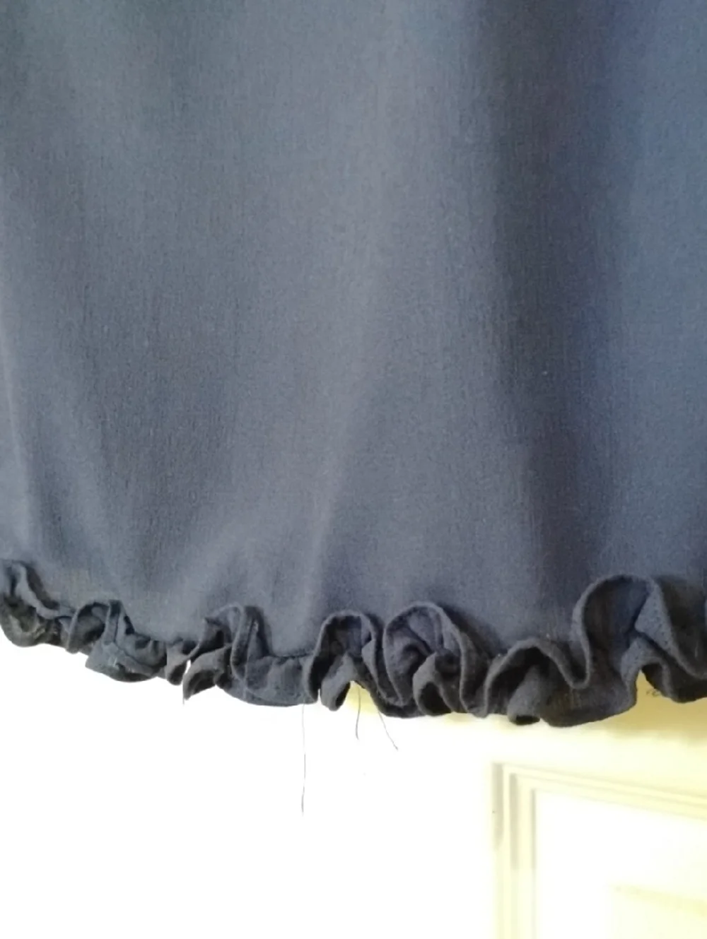 Navy Ruffle Strap Mini Dress - Picture 4 of 5
